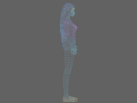 Cute Basic girl V30321 3D Model