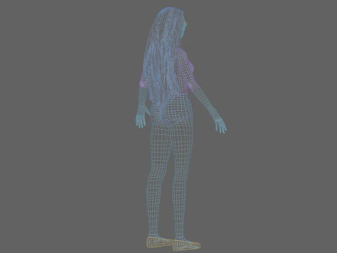 Cute Basic girl V30321 3D Model