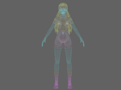 Cute Beautiful girl V29482 3D Model