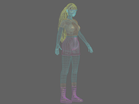 Cute Beautiful girl V29482 3D Model