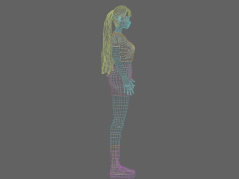 Cute Beautiful girl V29482 3D Model