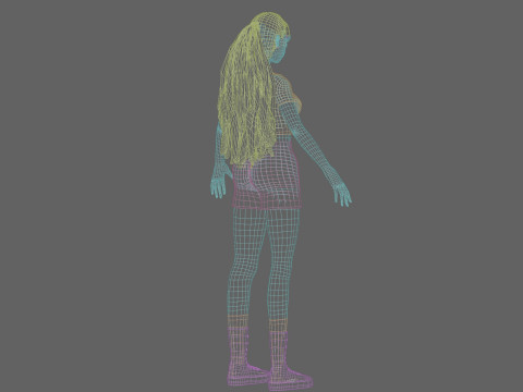 Cute Beautiful girl V29482 3D Model