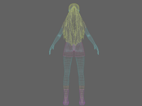 Cute Beautiful girl V29482 3D Model