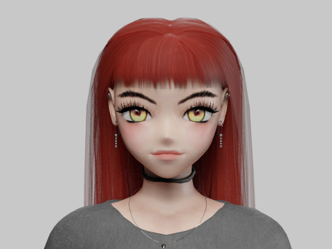 Cute Cartoon girl V31419 3D Модель