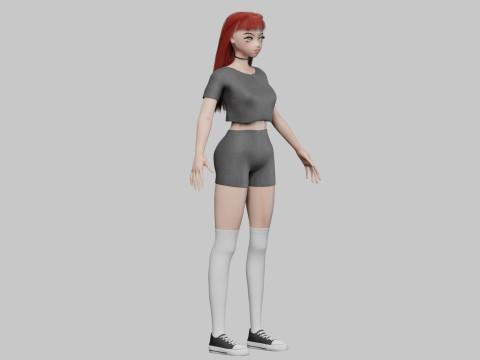 Cute Cartoon girl V31419 3D Модель
