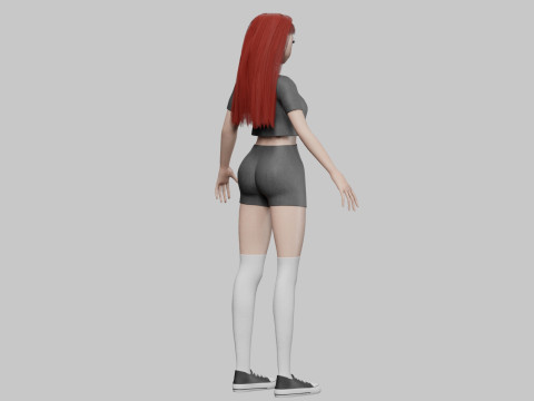 Cute Cartoon girl V31419 3D Модель