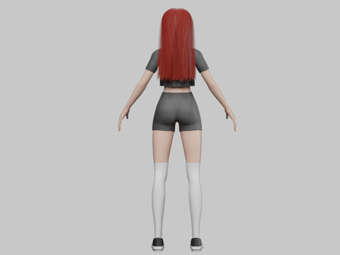 Cute Cartoon girl V31419 3D Модель