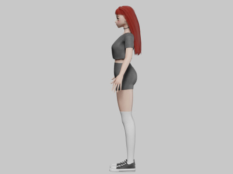 Cute Cartoon girl V31419 3D Модель