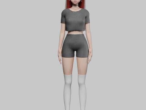Cute Cartoon girl V31419 3D Модель