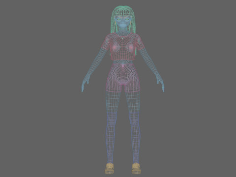 Cute Cartoon girl V31419 3D Модель