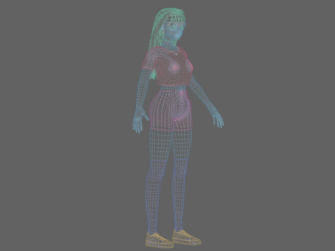 Cute Cartoon girl V31419 3D Модель