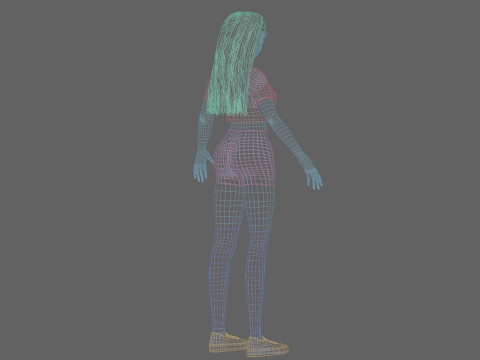 Cute Cartoon girl V31419 3D Модель