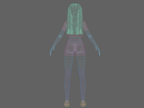 Cute Cartoon girl V31419 3D Модель