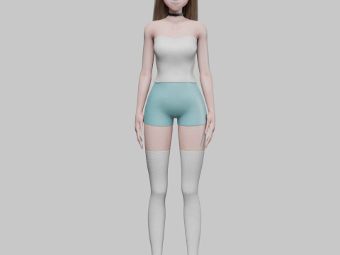 Cute classic girl V31201 3D Model