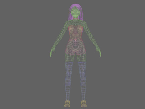 Cute classic girl V31201 3D Model
