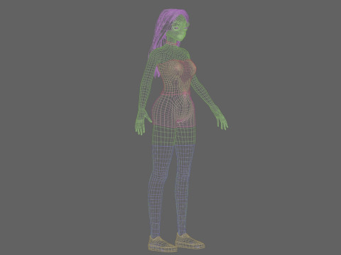 Cute classic girl V31201 3D Model