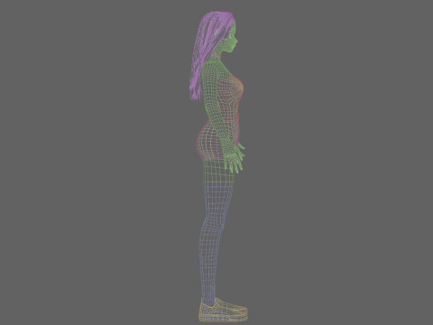 Cute classic girl V31201 3D Model
