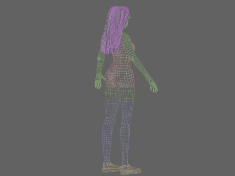 Cute classic girl V31201 3D Model