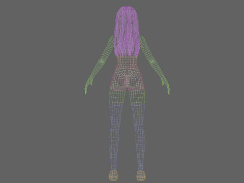 Cute classic girl V31201 3D Model