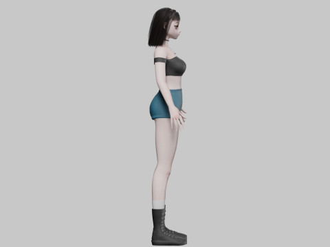 Cute cool girl V31262 3D Model