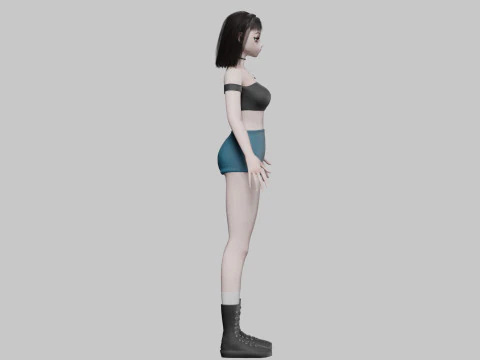 Cute cool girl V31262 3D Model