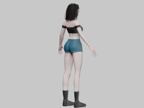 Cute cool girl V31262 3D Model