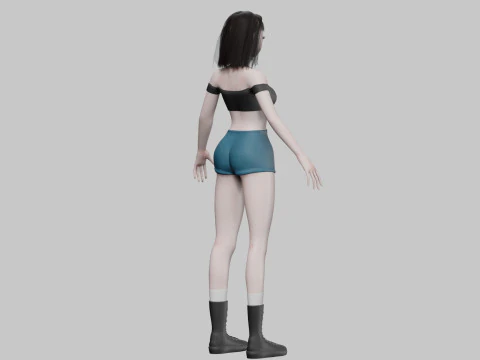 Cute cool girl V31262 3D Model