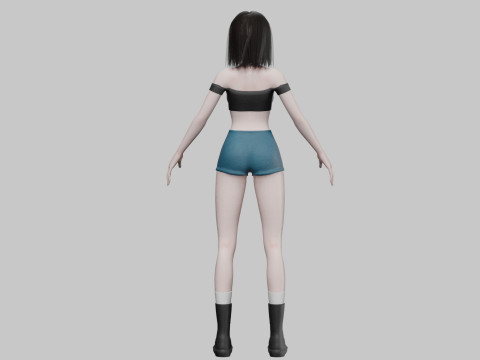 Cute cool girl V31262 3D Model