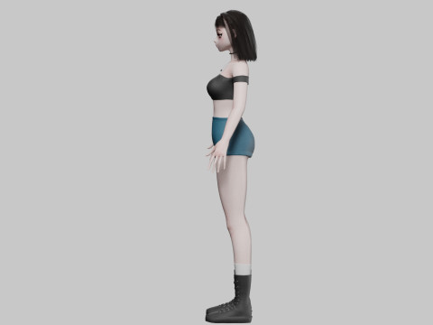 Cute cool girl V31262 3D Model