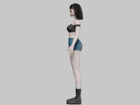 Cute cool girl V31262 3D Model