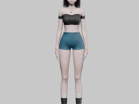 Cute cool girl V31262 3D Model