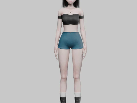 Cute cool girl V31262 3D Model