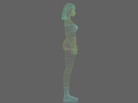 Cute cool girl V31262 3D Model