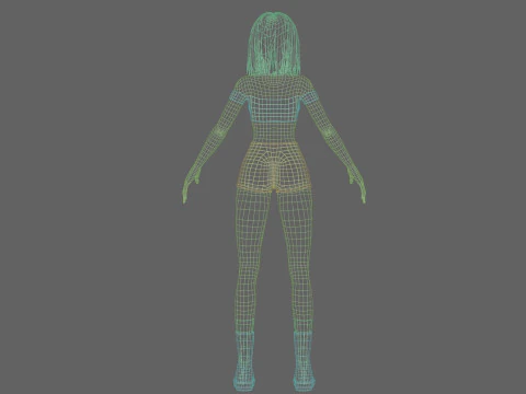 Cute cool girl V31262 3D Model
