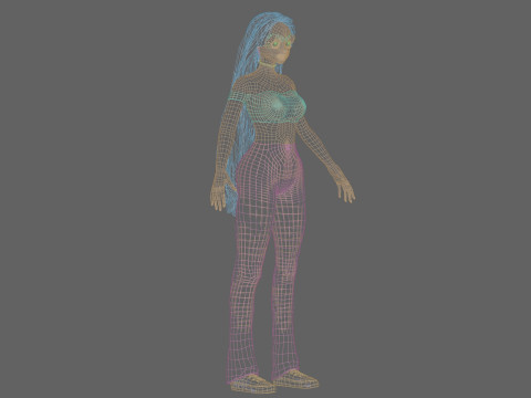 Cute stylized girl V33649 Model 3D
