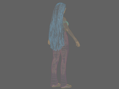 Cute stylized girl V33649 Model 3D