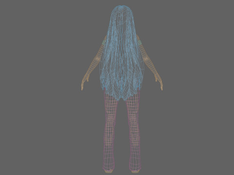 Cute stylized girl V33649 Model 3D