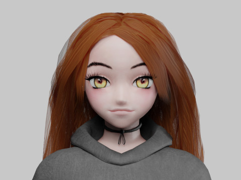 Cute teen girl V38719 Model 3D