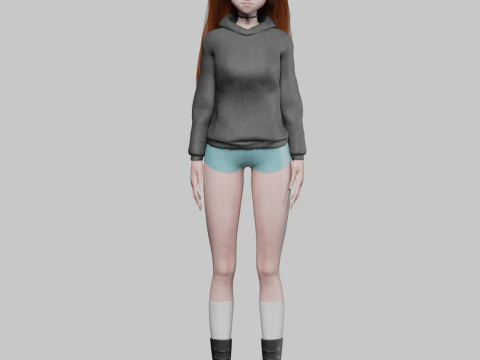 Cute teen girl V38719 3D Model