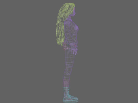 Cute teen girl V38719 Model 3D