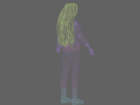 Cute teen girl V38719 Model 3D