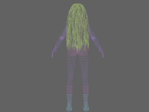 Cute teen girl V38719 Model 3D