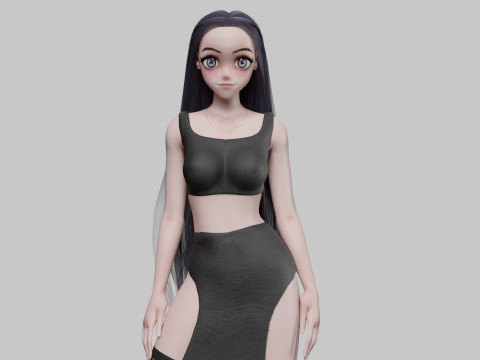 Cute Young girl V35709 3D Model
