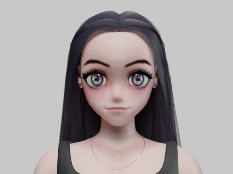 Cute Young girl V35709 3D Модель