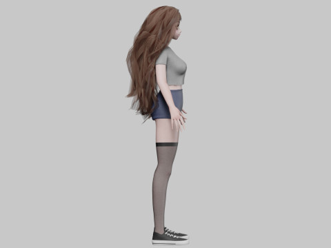 Pretty anime girl V39356 3D Модель