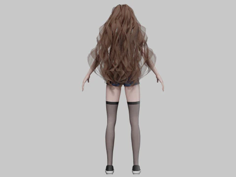 Pretty anime girl V39356 3D Model