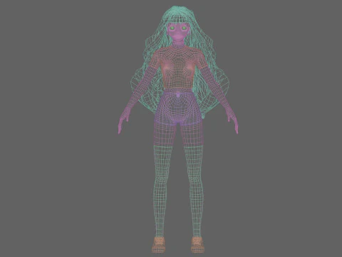 Pretty anime girl V39356 3D Model