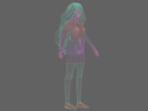 Pretty anime girl V39356 3D Model