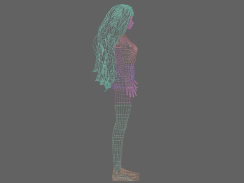 Pretty anime girl V39356 3D Model