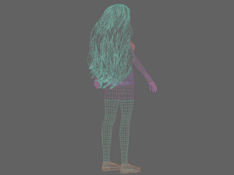 Pretty anime girl V39356 3D Model